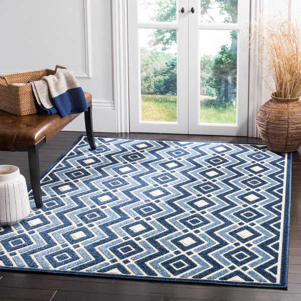 Oliver Woodford Power Loom Performance Blue Rug & Reviews Wayfair